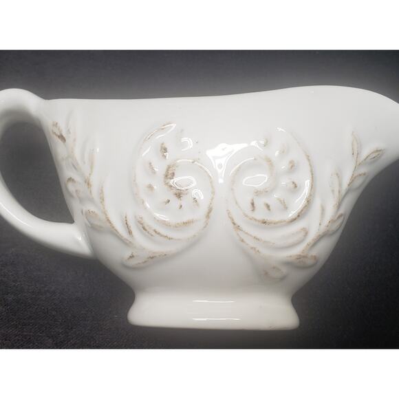 Avon Vintage Gravy Boat / Serving Bowl Dish with Scroll Design Kitchen Decor - Picture 3 of 13